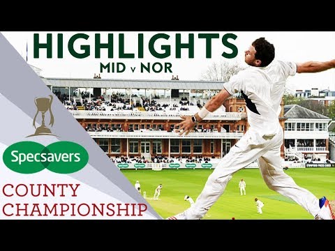 Harris Takes Match Figures Of 9-48 At Lord's: Mid v Northants - County Championship 2018 Highlights