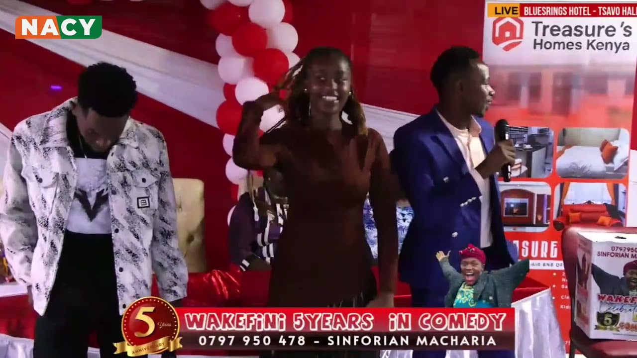 Nyonjoro shows his girlfriend during Wakefini's event