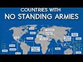 !0 Biggest COUNTRIES with no MILITARY