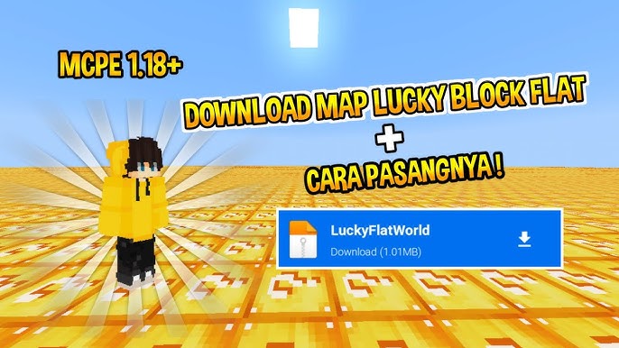 Flat Lucky map for Minecraft PE 1.18.0