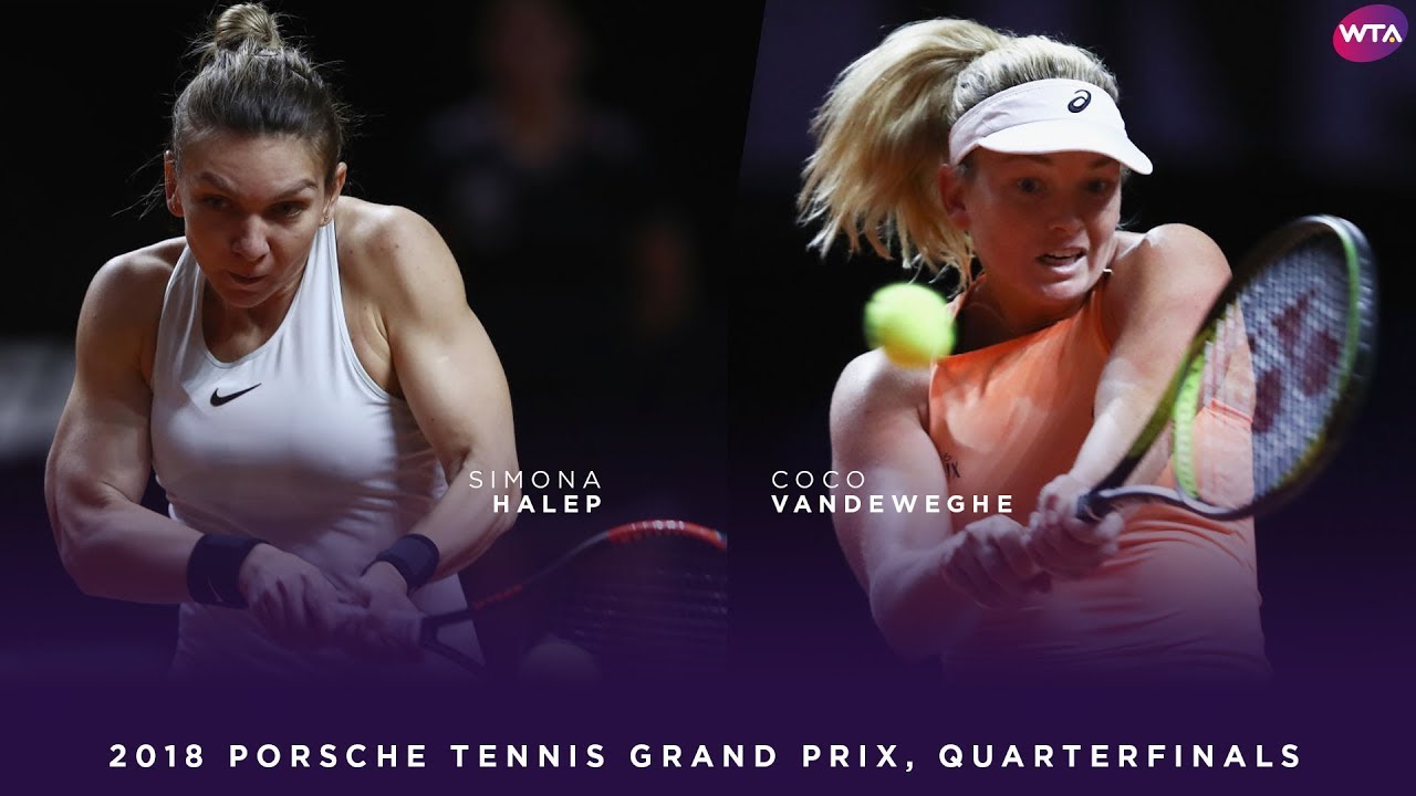 Simona Halep vs. CoCo Vandeweghe | Porsche Tennis Grand Prix Quarterfinals | WTA Highlights