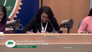 Forest Park City Council Meeting of March 16, 2026