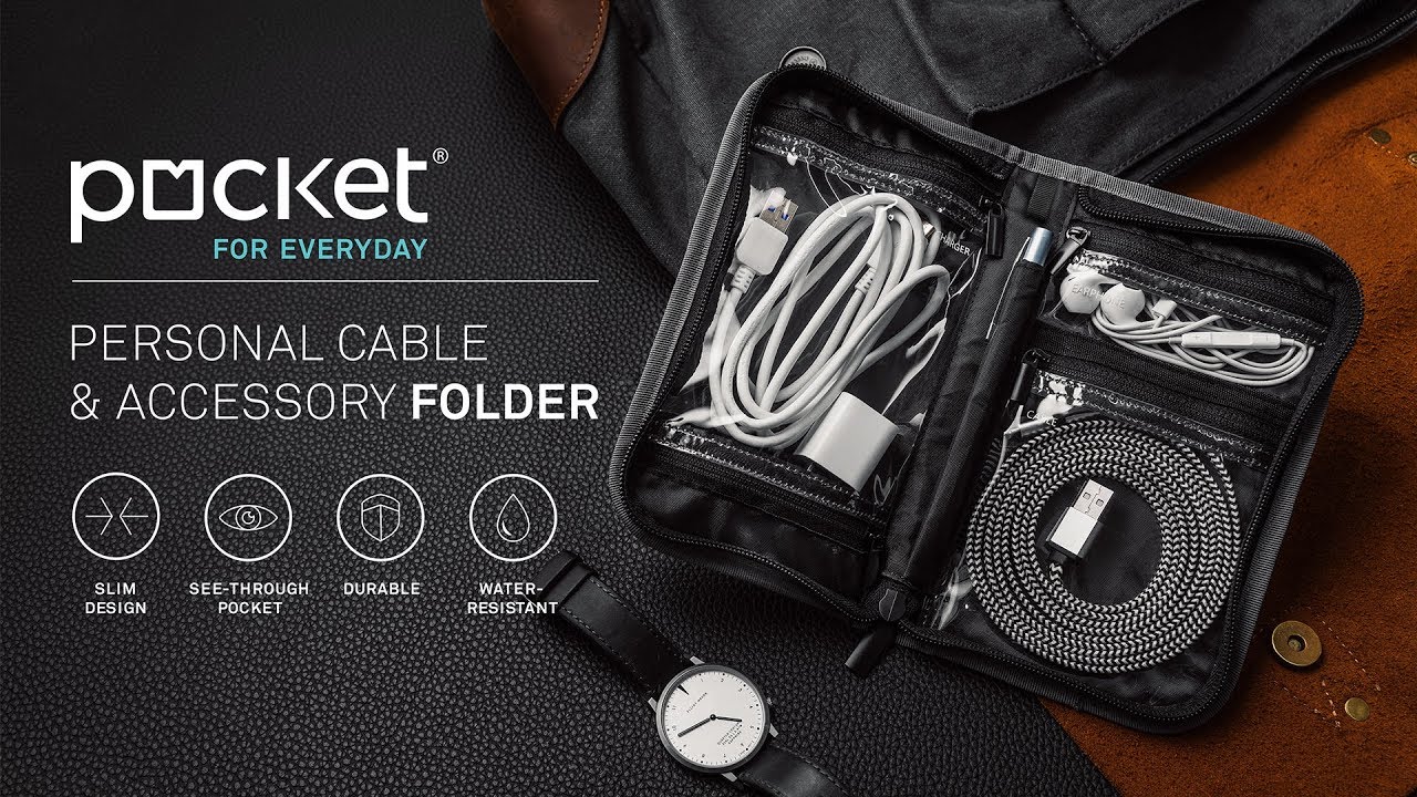 Pocket for Everyday - Personal Cable & Accessory Folder | UT Wire - YouTube