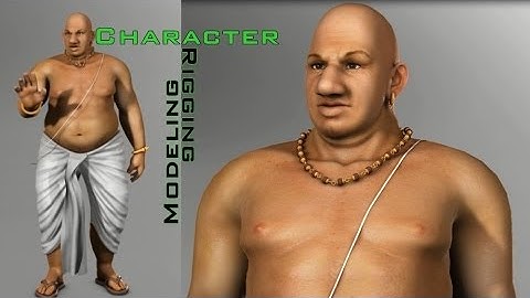 3D low Poly Cartoon Character Modeling & Rigging Animation