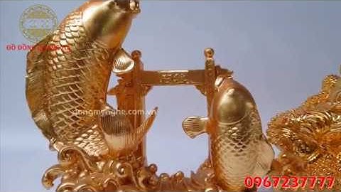 Tượng Cá Chép Vượt Vũ Môn, Cóc Ngậm Tiền Mạ Vàng 24K - Linh Vật Phong Thủy  2019