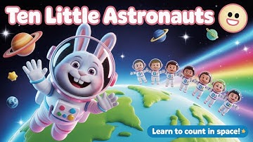 🚀 Ten Little Astronauts | Counting Song for Kids 1 to 10 | Learn Numbers in Space 🌟