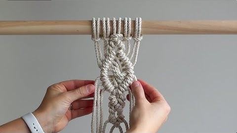 DIY Intermediate Macrame Tutorial: Diamond Pattern with a Twist Using Double Half Hitch Knots!