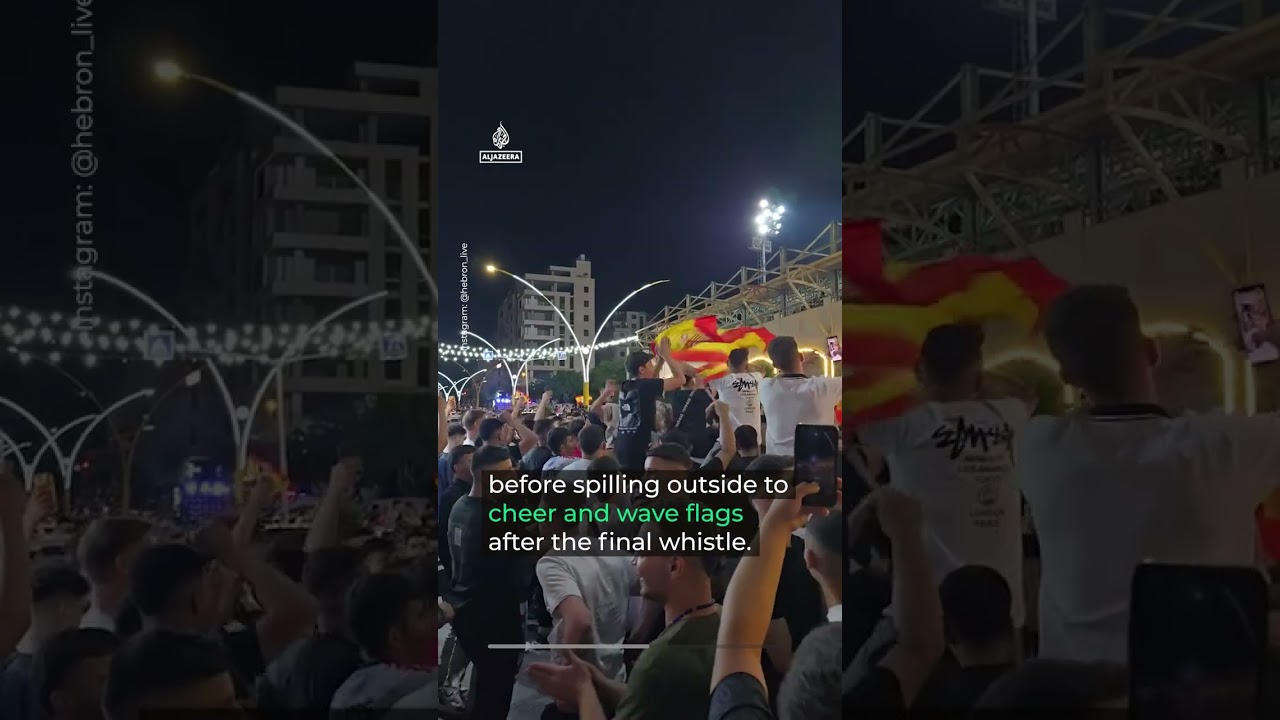 Palestinians celebrate Spain’s World Cup victory in Gaza and the Occupied West Bank | AJ #shorts