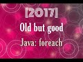 Java basics: foreach