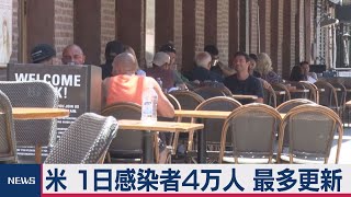 米 新規感染者が４万人で最多更新