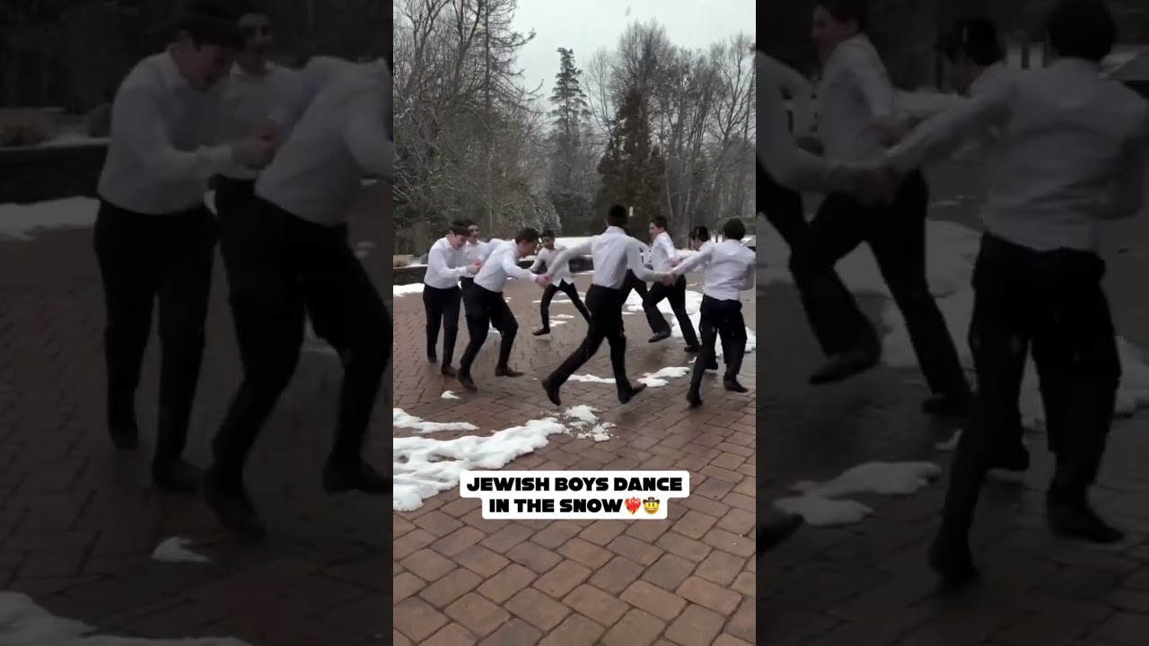 Jewish boys dance in the snow ❤️‍🔥🤠