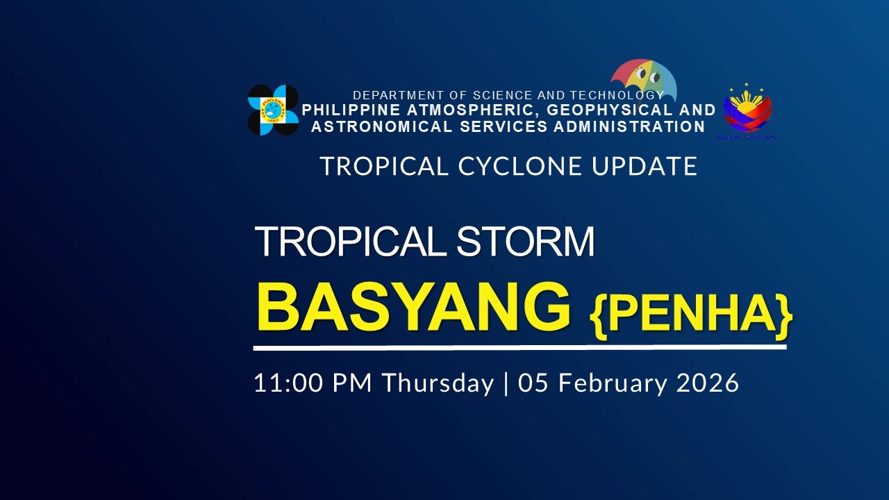 Press Briefing: Tropical Storm BASYANG {PENHA} issued at 11:00 PM | February 5, 2026 - Thursday