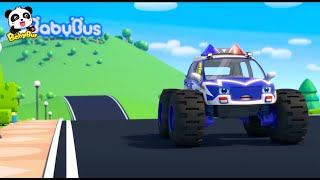 BabyBus Arabic | سيارة الشرطة الكبيرة تطارد المشاغب | اغاني وكرتون للاطفال | بيبي باص 🚓