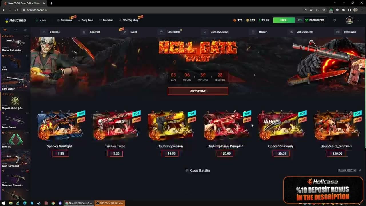 HELLCASE BEDAVADAN SKİN NASIL ALINIR ? 0 BAKİYE İLE 100 BIÇAK ALDIM