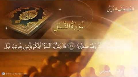 القران الكريم سورة النمل من المصحف المرتل للقارئ أسامة الصافي