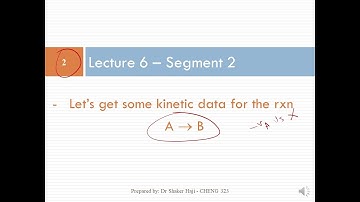 Lecture 6 - Seg 2, Chapter 2: Obtaining Kinetic Data for Reactor Sizing