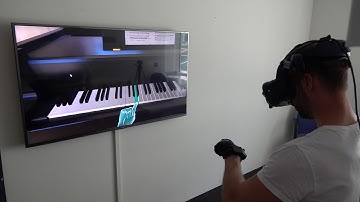 VRfree® hand/finger tracking - Playing piano
