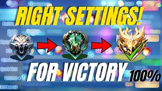 RIGHT SETTINGS FOR META'S BEST HEROES ARE VICTORY ITSELF✓ 100% | TUTORIAL FROM APROME MOBILE LEGENDS