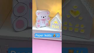 How to make paper teddy bear 🧸✨|how to make cute diy crafts with paper #shorts