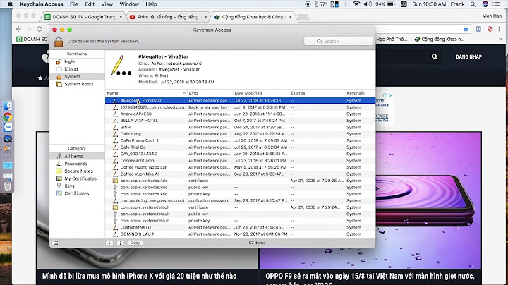 Cách xem pass wifi trên máy tính macbook