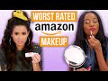 Testing Amazon’s WORST Rated Makeup! (Beauty Break)