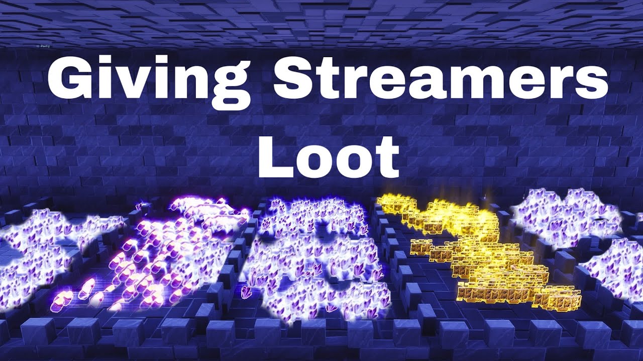 Giving Streamers Loot Part 4 (Funny Reactions) Fortnite Save The World