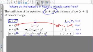 LG08 Lesson 9b  Binomial Expansions of x+y form Pascal's Triangle