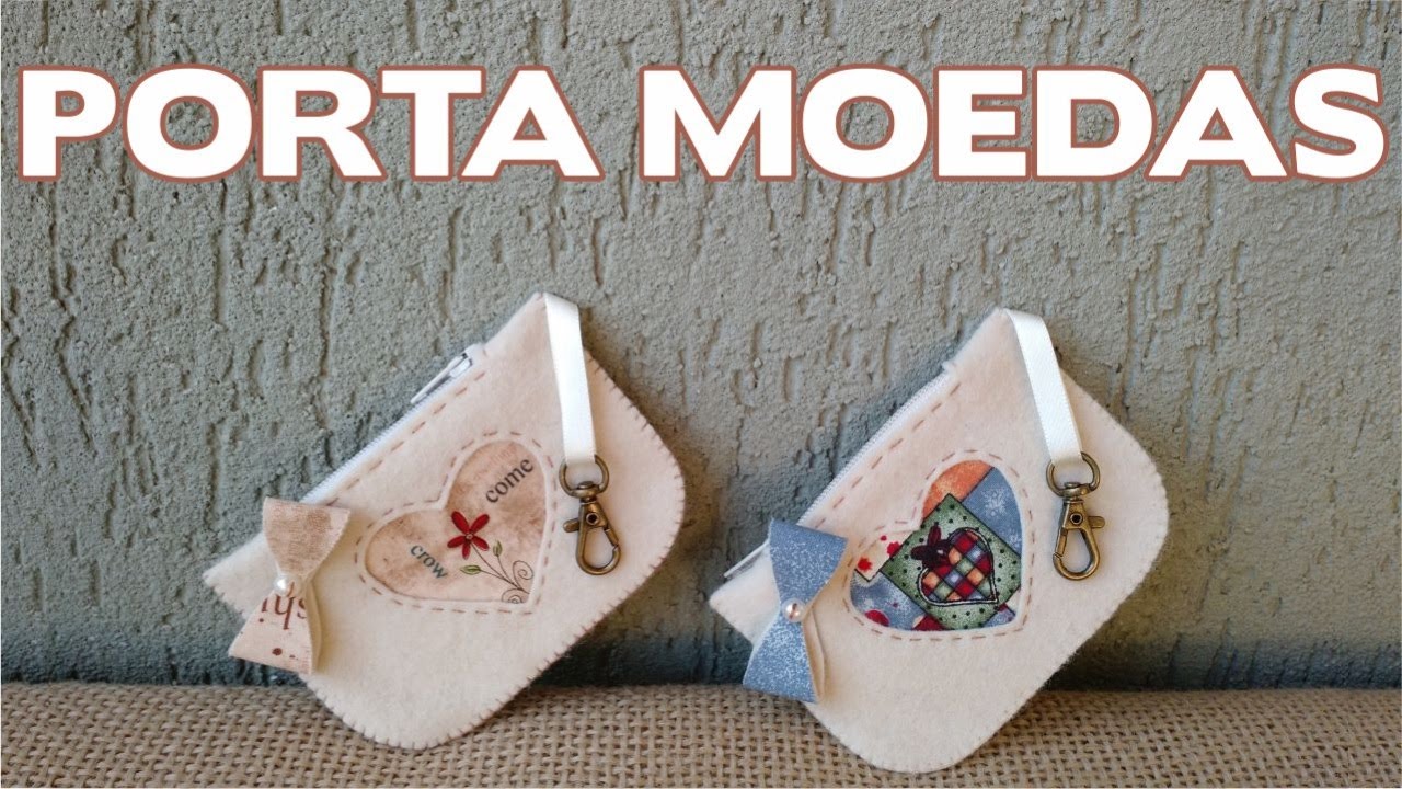 Chaveiro Porta Moedas de Feltro - Passo a Passo