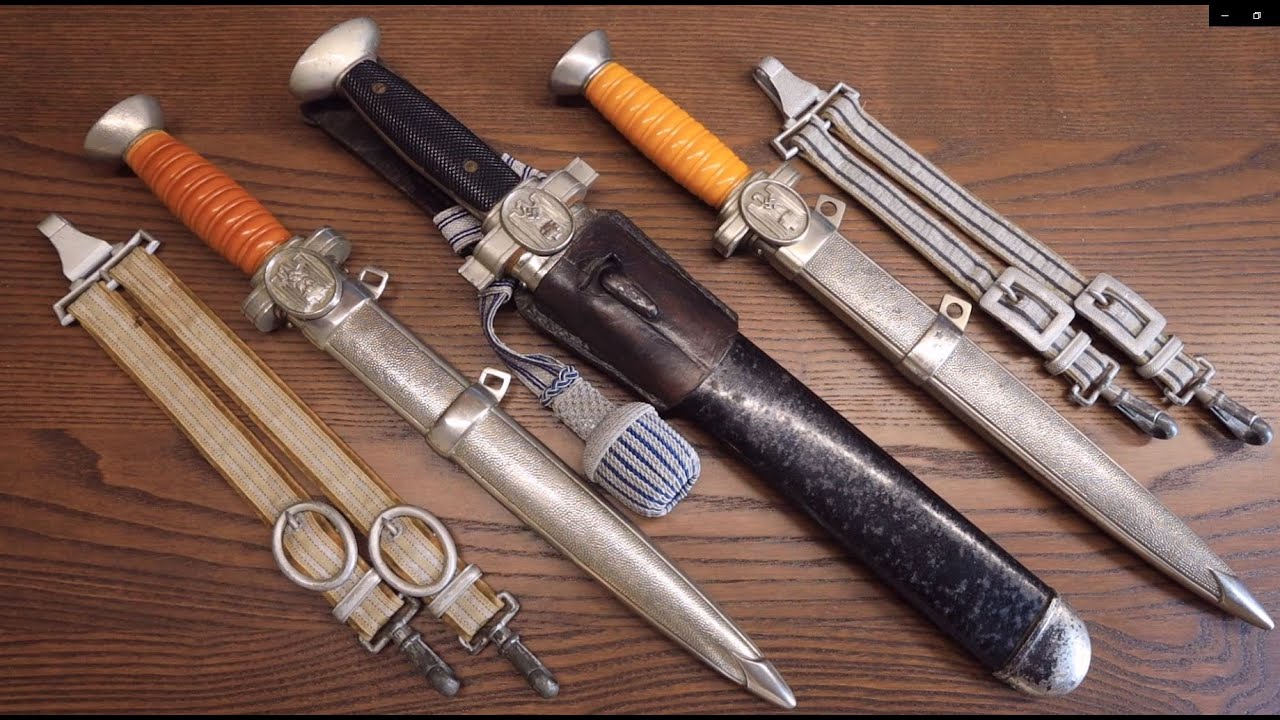 The 3 German WW2 Red Cross daggers