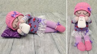 Малышка из носков, от которой дети будут в восторге🧦Your kids will love this cutest sock doll