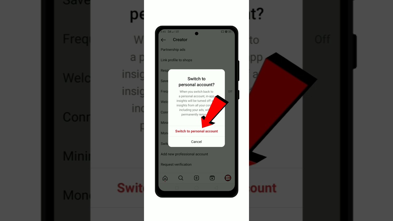 how to switch back to personal account on instagram 2025