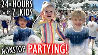 24 hours with 7 kids nonstop partying