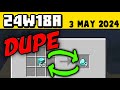 Infinite dupe glitch added in minecraft