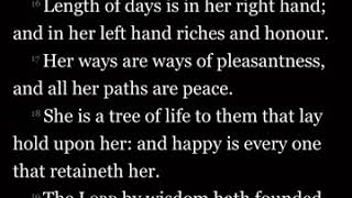 Proverbs: 1,2,3,4,5,6,7,8,9,10  HOLY BIBLE an English Audio with scrolling text