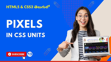 CSS3 Full Course[4K] - 13 | Pixels in CSS | CSS Units | తెలుగులో | Srikanth Racharla #css #html #css