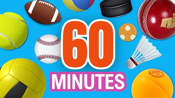 learn sport balls in english for kids in 60 minutes