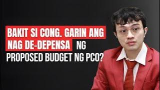 Bakit Si Cong GaGARIN Ang Nagddefend Ng Proposed BUDGET ng PCO? ft Cong Barzaga