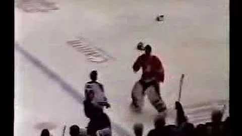Goalie Fight.  Martin Houle vs. Adam Munro