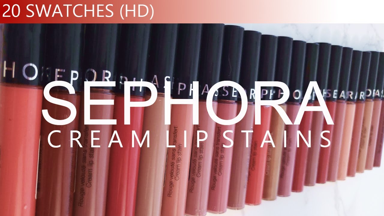 20 Swatches of the Sephora Cream Lip Stains (NEW HD VERSION)