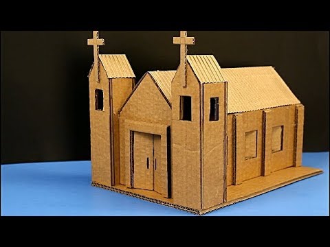 como hacer una iglesia de cartón ( church) MUY FÁCIL DE HACER -