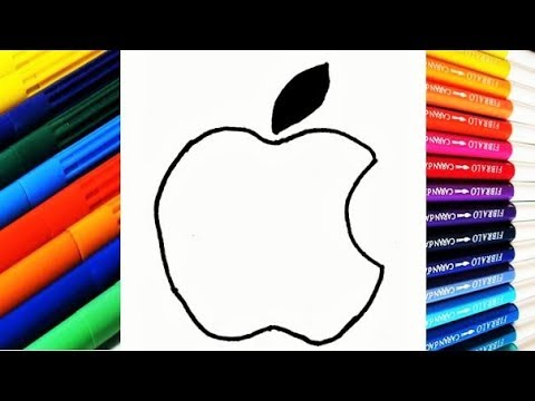 Apple - Como Dibujar Logotipo de Apple - How to Draw Apple Logo - YouTube