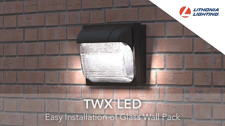The Lithonia Lighting® TWX LED Wall Pack Luminaires: Easy Installation