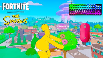 *NEW* SIMPSONS BATTLE ROYALE 🏆SteelSeries Apex Pro TKL ASMR😴Satisfying Keyboard Fortnite 360 FPS 4K