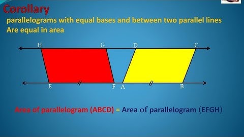 Equality of two parallelograms