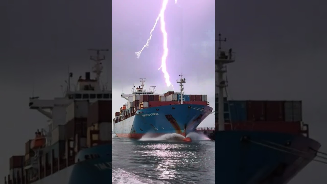 lightning strike on ship