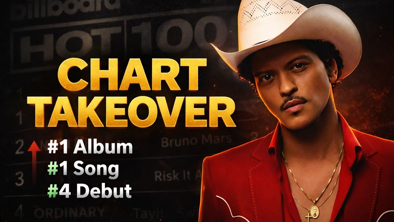 Bruno Mars Just Dominated Billboard — #1 Album, #1 Song, Top 5 Debut!