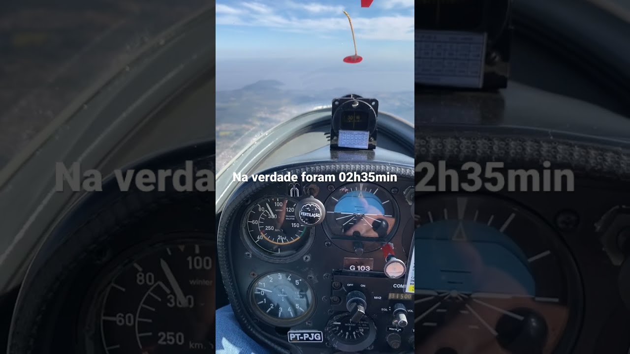 02h35min de voo no planador, meu record pessoal