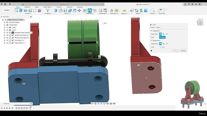 Using Joints Assembly in Fusion 360 || Autodesk Fusion 360 Training Tutorial 50
