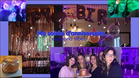 Ma soirée d'anniversaire (organisation, soirée...)