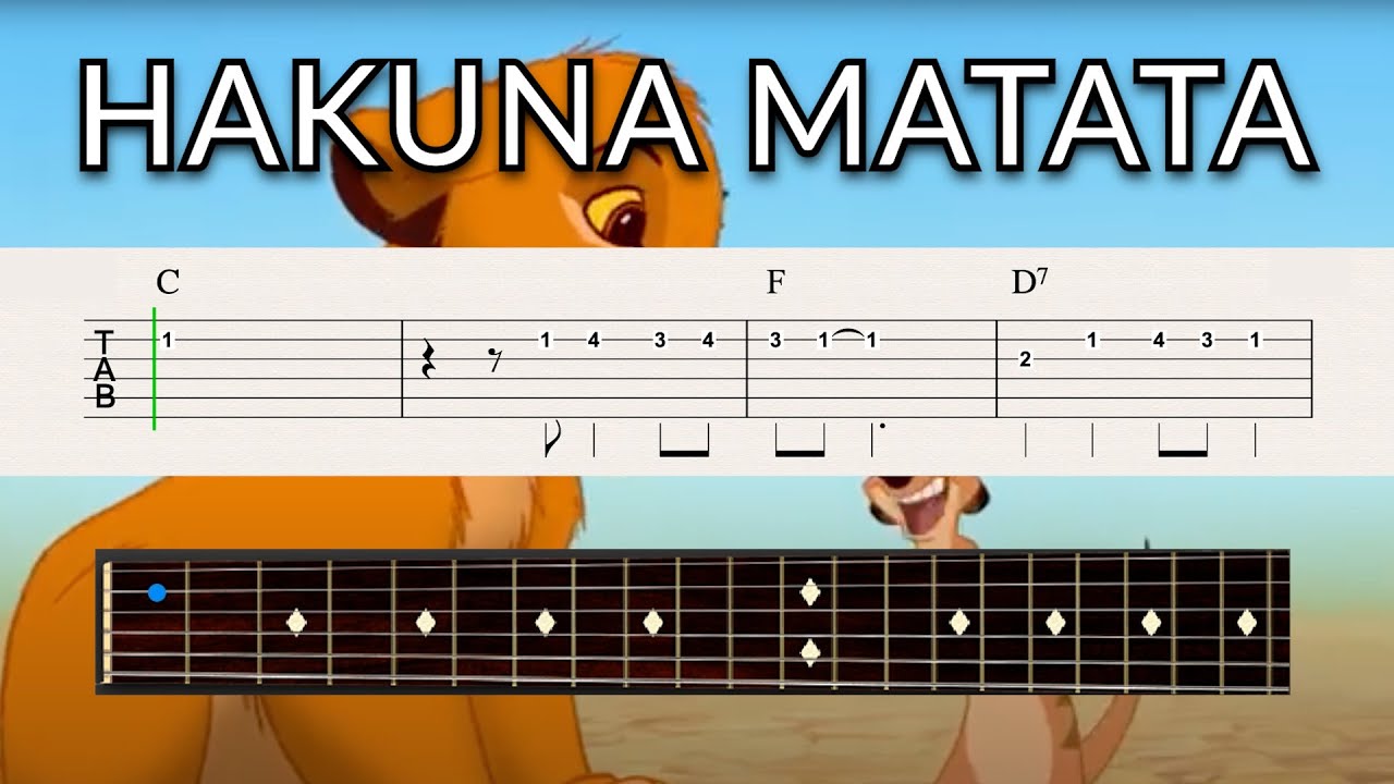 Hakuna Matata Guitar TAB Playalong